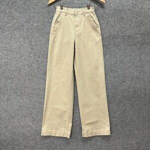Cotton:On Pants Womens US Size 2 Beige Khaki Baggy Wide Leg High Rise Cotton